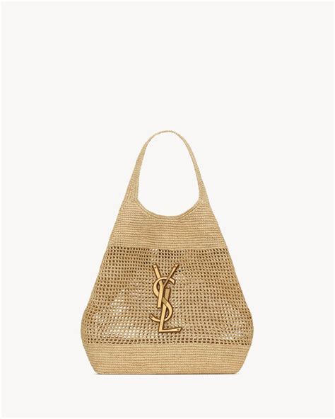 ysl raffia icare tote